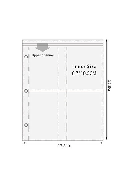 Choice 10 قطع من ألبومات الصور الداخلية الشفافة A5 ذات 3 فتحات و4 جيوب، 3/7 ح...