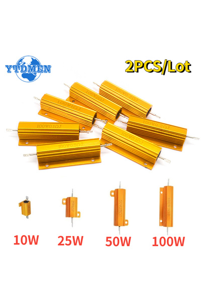 Choice5 YTDMEN 100W-8R قطعتان، مقاومة تحميل 10 واط، 25 واط، 50 واط، 100 واط، ...