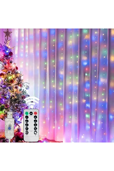 Choice سلسلة أضواء ستائر LED متعددة الألوان بطول 3 أمتار × 1 متر، 100 مصباح L...