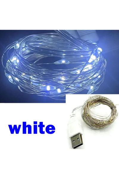 Choice 3 متر - 30 ليد أبيض - أضواء سلك نحاسي USB - أضواء جارلاند خيالية - أضو...