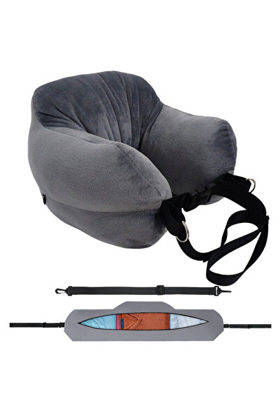 Choice انظر أدناه للحصول على أوصاف الحجم باللون الرمادي الداكن وسادة سفر مريح...