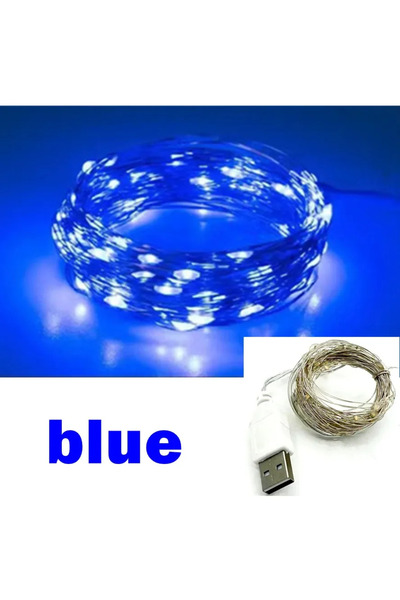 Choice 20 متر - 200 ليد أزرق USB سلك نحاسي أضواء جارلاند الجنية LED سلسلة أضو...