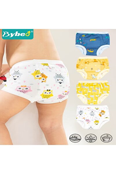BYBEO 4 Pieces Baby Potty Training Underwear, Breathable Potty Training Pants...