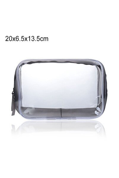 Choice حقيبة مستحضرات تجميل شفافة بسحاب من مادة البولي فينيل كلوريد لحماية ال...