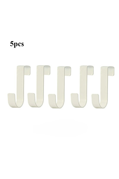 Choice خطافات متعددة الأغراض باللون الأبيض، 5 قطع، خطافات خلفية لباب خزانة ال...