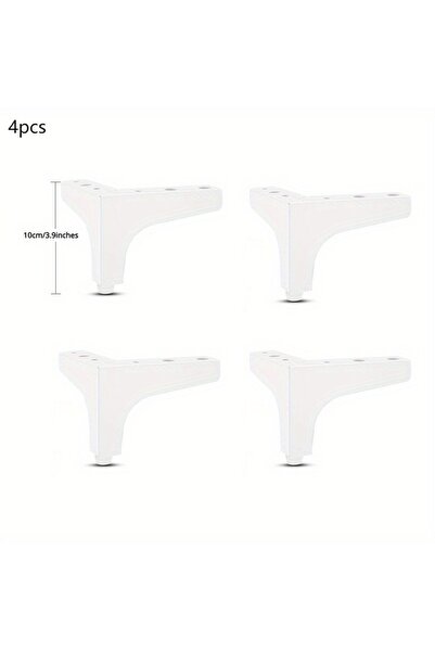 Choice 4 قطع 10 سم أبيض 4 قطع 13 سم أرجل طاولة قهوة معدنية حديثة للأثاث أرجل ...