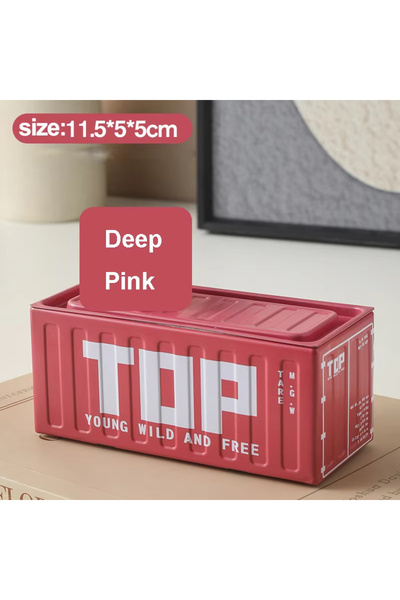 Choice Pink Iron Storage Box Retro Industrial Style Metal Miniature Container Model Decorative Storage Box