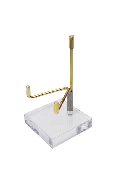 Choice حامل عرض معدني معدني بقاعدة من الأكريليك على شكل كرة بلورية من الذهب M...