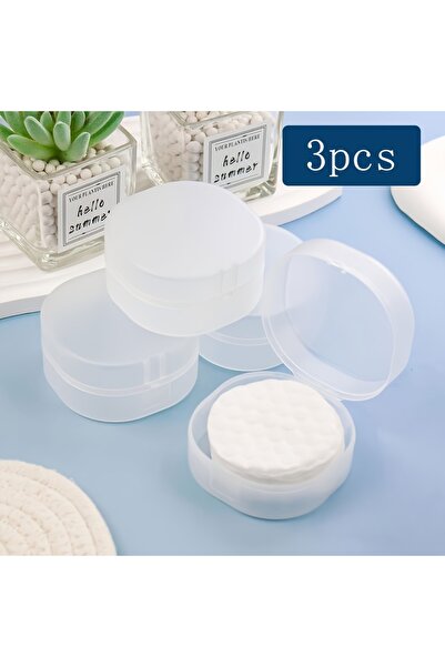 Choice 3 قطع حامل دائري بلاستيكي شفاف - منظم محمول لمستحضرات التجميل ومزيل ال...