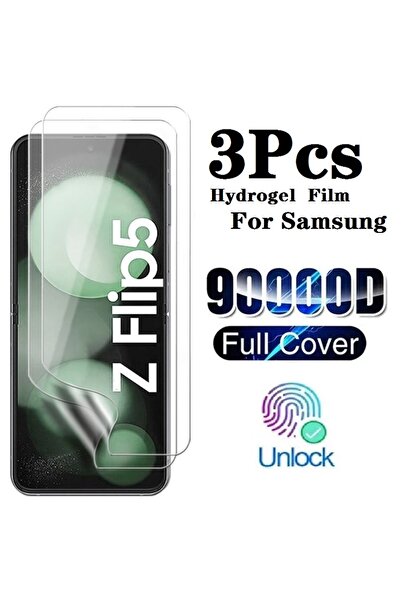 Choice1 3 قطع من فيلم هيدروجيل لهاتف جالاكسي زد فليب 4، و3 قطع من فيلم جل لها...