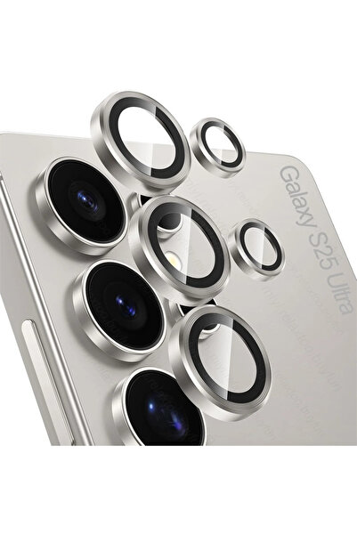 Choice لهاتف سامسونج S25Ultra، غطاء حلقي من التيتانيوم الرمادي - 02 لهاتف S25...