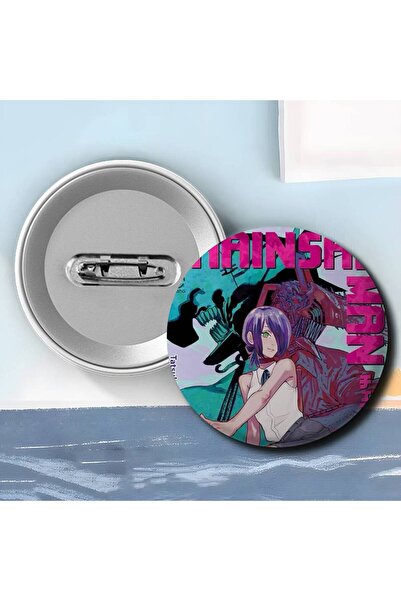 Choice شارات أنمي z4 32 مم 1.25 بوصة C-Chainsaw ManS، دبابيس دائرية رائعة، دبابيس إبداعية للملابس