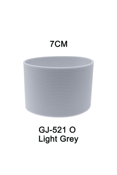 Choice O Light Grey 1Pc 27G 7cm 16 Colour Soft Silicone Heat Insulated Cup Sl...