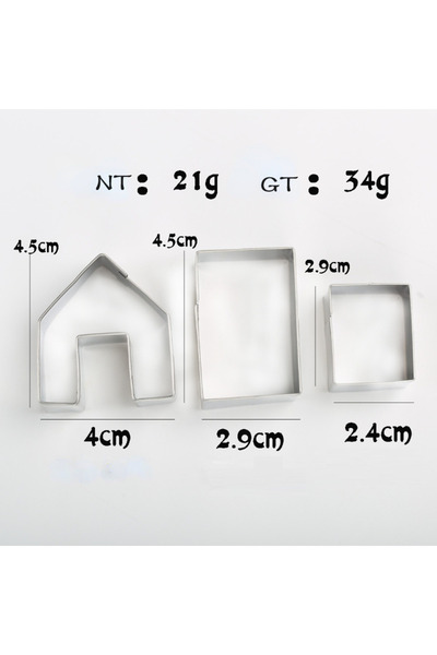 Choice مجموعة من 3 قطع من قوالب البسكويت المصنوعة من الفولاذ المقاوم للصدأ عل...