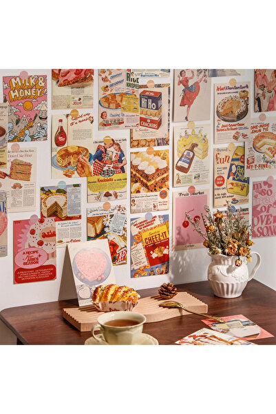 Choice 30 قطعة من ملصقات الحائط الزخرفية DIY، صور الخبز القديمة والصحف القديمة لتزيين الغرفة...