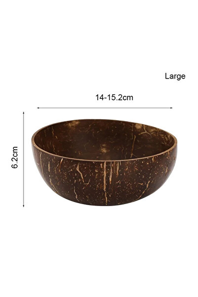 Choice وعاء كبير (600-700 مل) 3 أحجام من قشر جوز الهند الطبيعي وعاء جوز الهند...