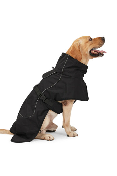 Choice ملابس شتوية سوداء M للكلاب، سترة مقاومة للرياح، ملابس قابلة للتعديل مع...