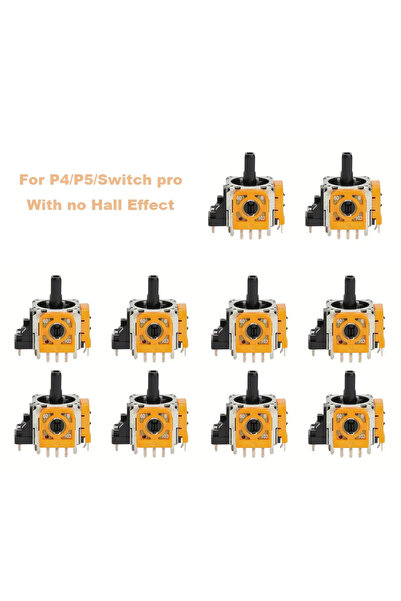 Choice لا يوجد تأثير هول 10 لملحقات وحدة تحكم PS5، عصا تحكم بديلة ثلاثية الأب...