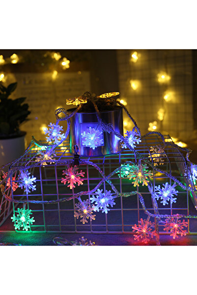 Choice 1.5 متر 10 مصابيح LED USB ضوء ملون ضوء جنية عيد الميلاد ندفة الثلج LED...