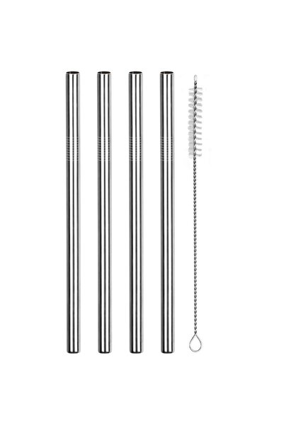 Choice 4PCS 2/4 Pack Water Cup Metal Straws 40 oz Water Bottle Stainless Stee...