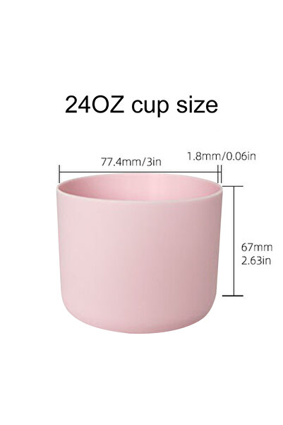 Choice غطاء زجاجة مياه سيليكون وردي 24 أونصة لزجاجة أوالا 24 أونصة 32 أونصة 4...