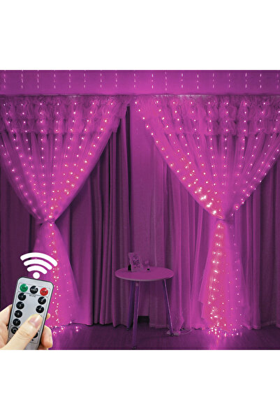 Choice 3 × 2 متر 200 مصباح ليد وردي لإضاءة عيد الميلاد الجنية للحفلات، 8 أوضا...