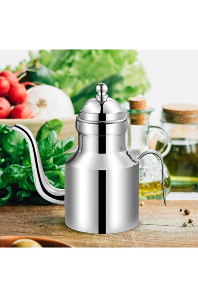 Choice زجاجة زيت زيتون فضية 310 مل مقاومة للتسرب ومتينة للطهي والشواء مع مقبض...