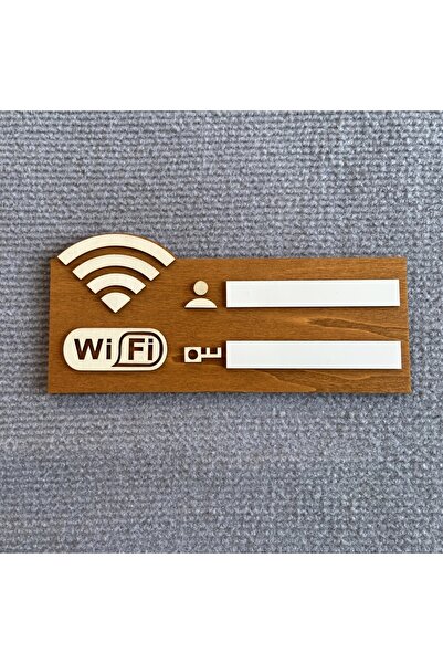 Choice لافتة واي فاي خشبية بنية عتيقة، قابلة للتثبيت على الحائط، ديكور منزلي ...