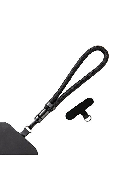 Choice حبل أسود قطعة واحدة - حامل مشبك حزام هاتف قابل للتعديل لجميع حافظات ال...