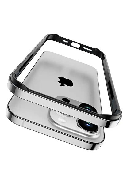 Choice جراب iPhone 16 Pro Max فضي بإطار من سبائك الألومنيوم المعدني لهاتف iPh...