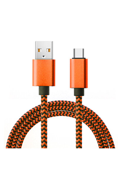 Choice كابل USB Type C أصفر بطول 1 متر، مزامنة بيانات 2.4 أمبير، شحن سريع لله...