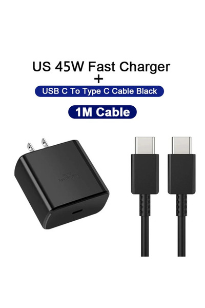 Choice US Charger and Cable 45W PD Super Fast Charger for for S24 Ultra S23 S...
