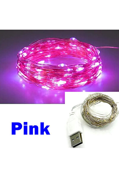 Choice 10 متر - 100 ليد وردي USB سلك نحاسي أضواء الجنية جارلاند أضواء LED سلس...