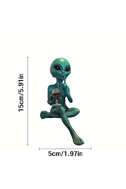 Choice تمثال واحد لنبيذ أحمر فضائي - تحفة فنية ديكورية مستوحاة من الفضاء، منا...