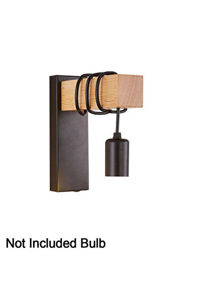 Choice FXSM No Bulb Vintage Sconce Wall Lights Fixture Retro Wood Wall Lamp E27 Indoor Home Decor Dining Ro