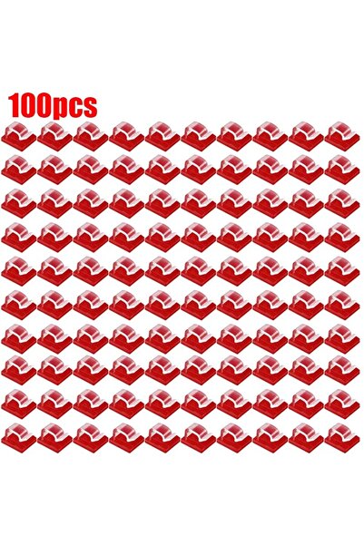 Choice مشابك تنظيم الكابلات شفافة - 100 قطعة - 10-100 قطعة لخطوط بيانات شحن USB - لفافة بكرة - جدار Mo