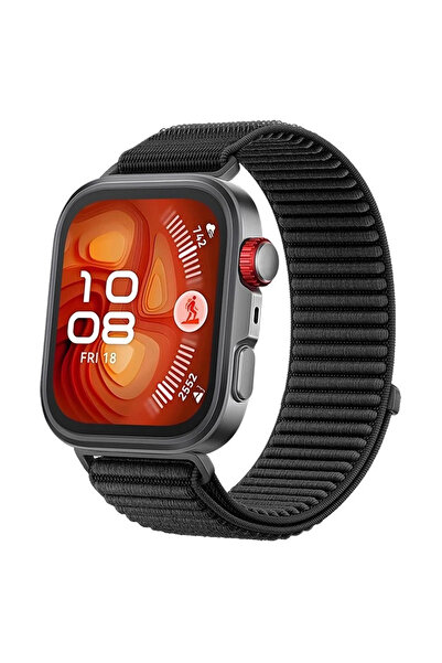 Choice سوار رياضي أسود من النايلون المنسوج لساعة Fit4Pro Fit4 3 Fit 4 Pro Fit...