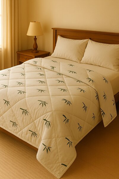 HİG HOME Single Bamboo Quilt – Natural and Breathable Filling, Anti-Sweat Structure, and Ultra-Lightweight Sleep Comfort