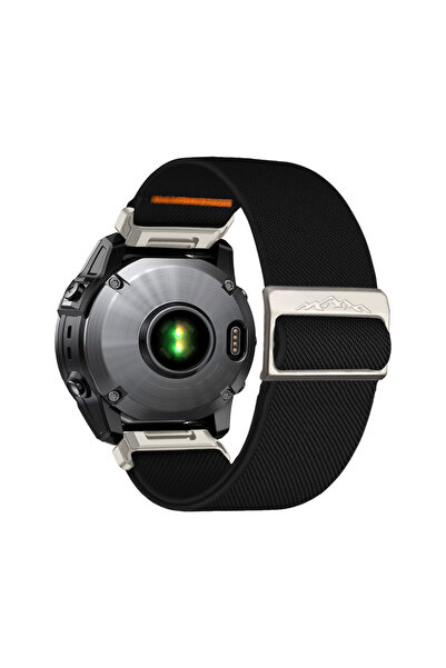 Choice سوار نايلون سريع التركيب أسود 26 مم 22 مم 26 مم لساعة Fenix E 8 47 مم ...