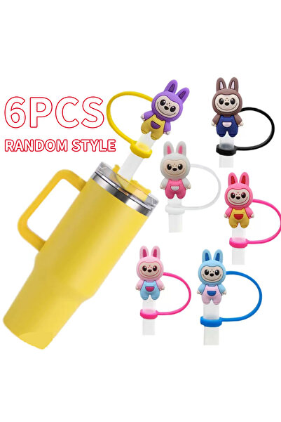 Choice 6 قطع من قبعات القش للدمى بتصميم عشوائي 1/3/6 قطع - تصميم لطيف مبتكر -...