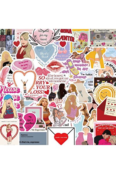 Choice ملصقات سابرينا كاربنتر متعددة الألوان، 50 قطعة، ملصقات سابرينا DIY، سك...