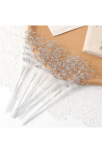 Choice 10 قطع فضية 10 قطع/حزمة باقة لؤلؤ الزفاف لتزيين الحفلات سلسلة لؤلؤة إك...