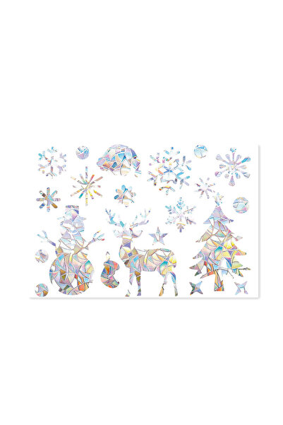 Choice ملصق نافذة عيد الميلاد الشفاف قطعة واحدة، مناسب لتزيين الزجاج والأبواب...