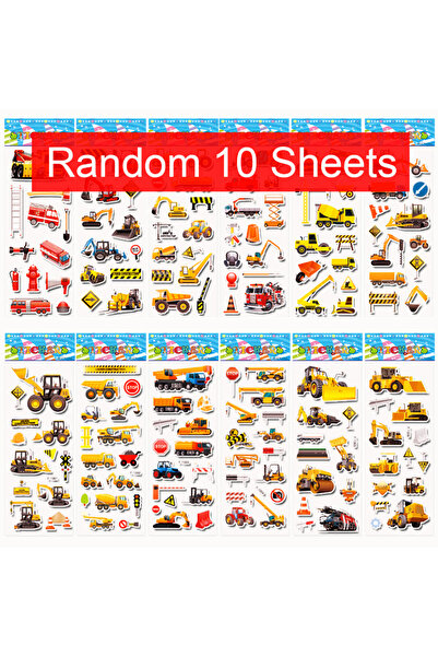 Choice PPT-10PCS-XGC 10 عبوات مختلطة من ملصقات الأطفال منتفخة بكميات كبيرة له...