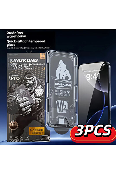 Choice1 واقي شاشة زجاجي مقوى ثلاثي القطع لهاتف iPhone 16/17/16/15 Pro، مقاوم ...