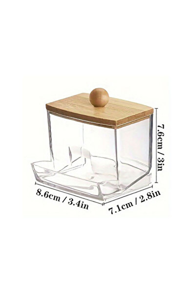 Choice 1 square 3-Piece Cotton Swab Holder Set, Bathroom Dispenser, Cotton Ball Storage Box, Cotton Swabs,