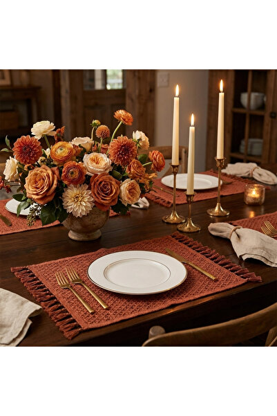 Neva Line Collection 6 Adet Örgü Amerikan Servis 50 x 40