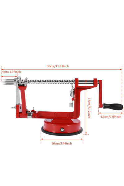 Choice مقشرة فواكه وخضراوات من الفولاذ المقاوم للصدأ باللون الأحمر، 3 في 1، م...