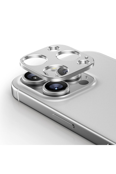 Choice قطعة واحدة من واقيات الكاميرا المعدنية DYM الفضية لهاتف IPhone 16Pro/ ...