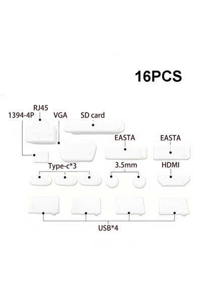 Choice غطاء سيليكون أبيض مضاد للغبار للحاسوب المحمول، طقم من 16 قطعة، غطاء حم...